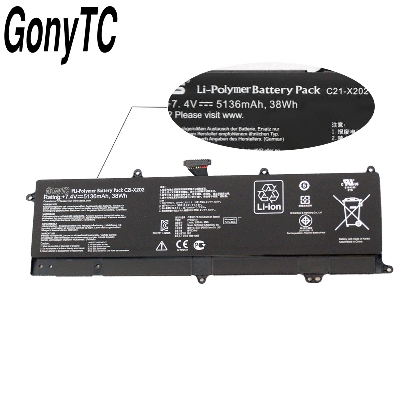 Original C21-X202 Laptop Battery for ASUS VivoBook S200 S200E X201 X201E X202 X202E S200E-CT209H S200E-CT182H S200E-CT1 5136mAh Original C21-X202 Laptop Battery for ASUS VivoBook S200 S200E X201 X201E X202 X202E S200E-CT209H S200E-CT182H S200E-CT1 5136mAh