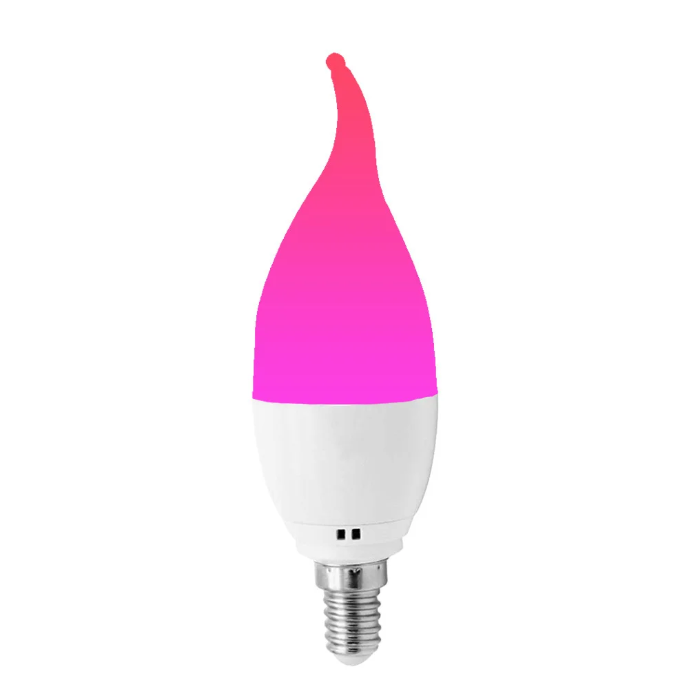 Wifi умная Светодиодная лампа умный дом E14/E27 RGB поддержка Alexa Google IFTTT умный динамик Голосовое управление 6 Вт светодиодные декоративные огни