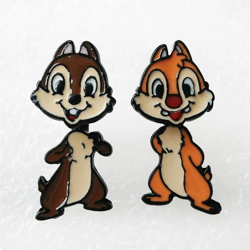 

Classic cartoon animal chipmunk cosplay Earring Chip 'n Dale- Rescue Rangers Dress Costume Souvenirs Stud Earring bijoux Jewelry