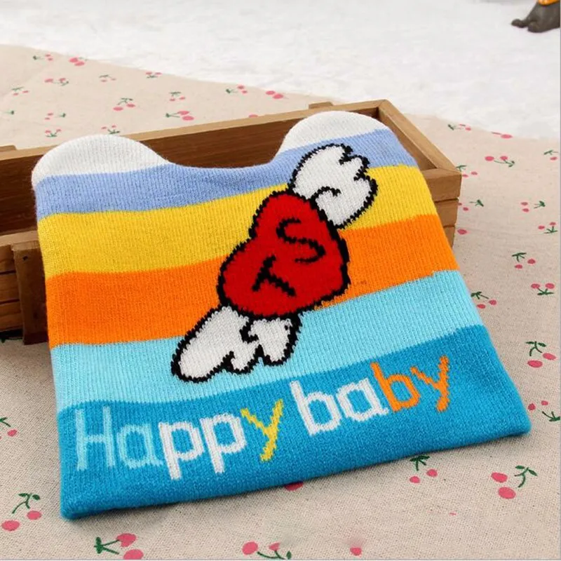 Wool Baby Hat Cartoon Caps Toddler Skullies Warm Headgear Ear Bonnet Winter Infant Beanie Hats Autumn Photography Accessories (11)