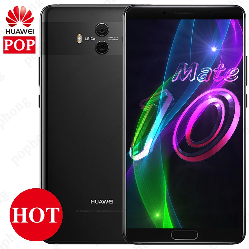 Смартфон huawei mate 10, 5,9 дюймов, Kirin 970, четыре ядра, Android 8,0, 4000 мАч, быстрая зарядка, задняя камера, 20MP