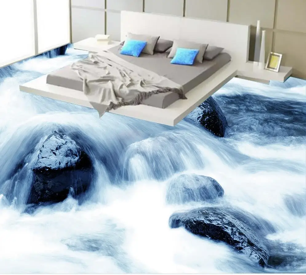 Waterfall Floor wallpaper 3d for bathrooms 3D wall murals wallpaper