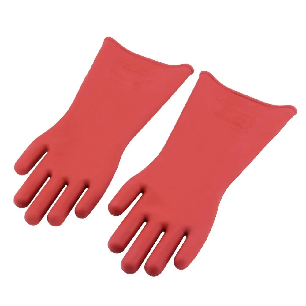 1 пара профессиональных 12kv высокое Напряжение электроизоляционные перчатки резиновые электрик безопасности перчатки 40 см аксессуар