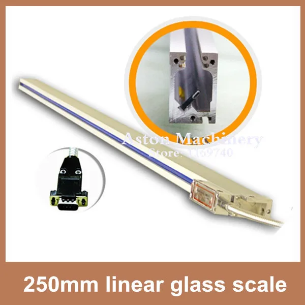 

Free Shipping High Accuracy 0.005mm / 0.0002" 5V TTL linear transducer 250mm for lathe milling machine linear glass scale CNC