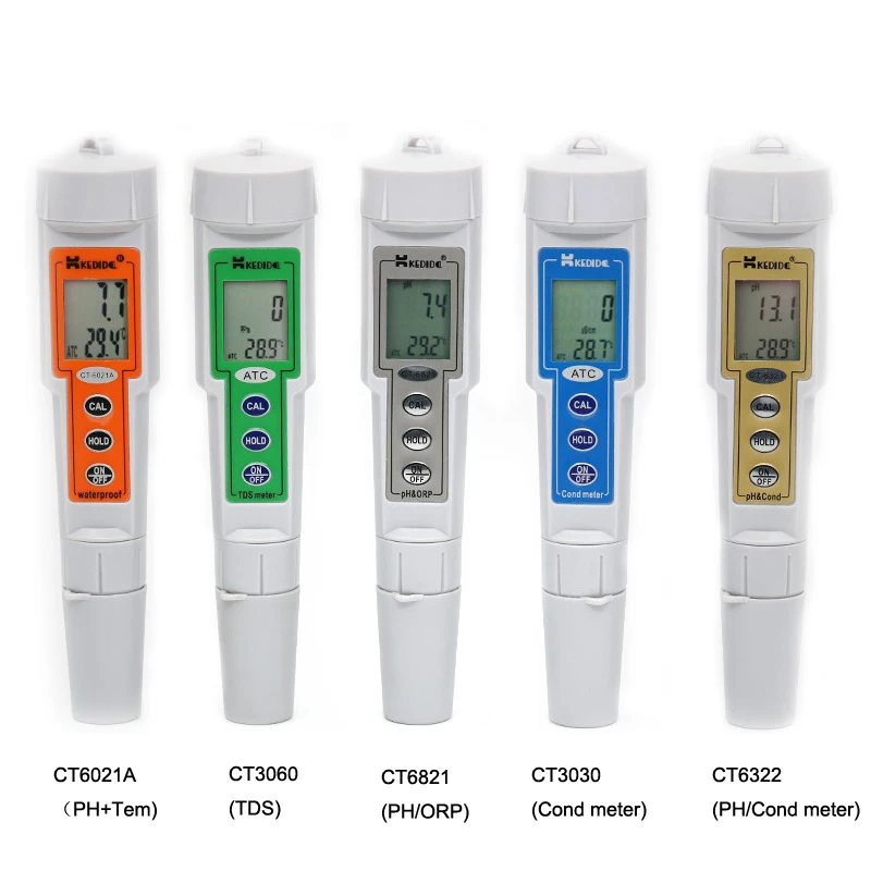 

CT6021A/CT3030/CT6322/CT6821 Protable LCD Digital PH Meter 0-14PH Pen salinity meter water quality salinity measurement Detector