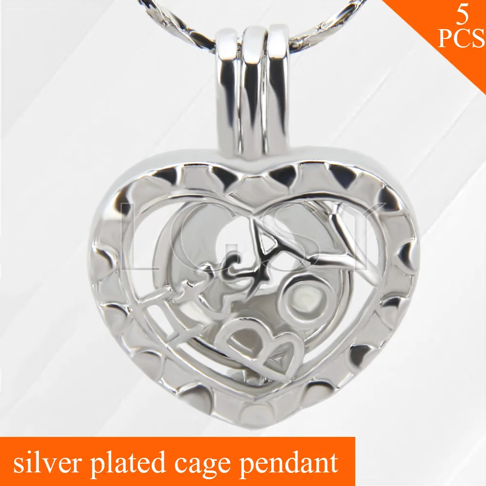 Charming Women It's a boy Locket Necklace Pendant Silver Plated Cage 5pcs | Украшения и аксессуары