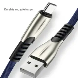 Кабель usb type C для мобильного телефона USB C кабель быстрой зарядки кабель типа C для устройств usb type-C для нейлоновой оплетки быстрой зарядки