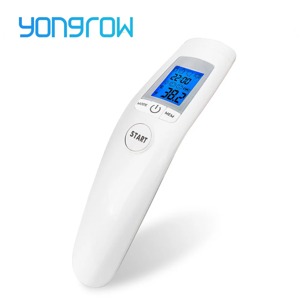 

Yongrow Medical Infrared Thermometer Forehead Baby Portable Non-contact child Handheld Body/Object Temperature Measure IR Device