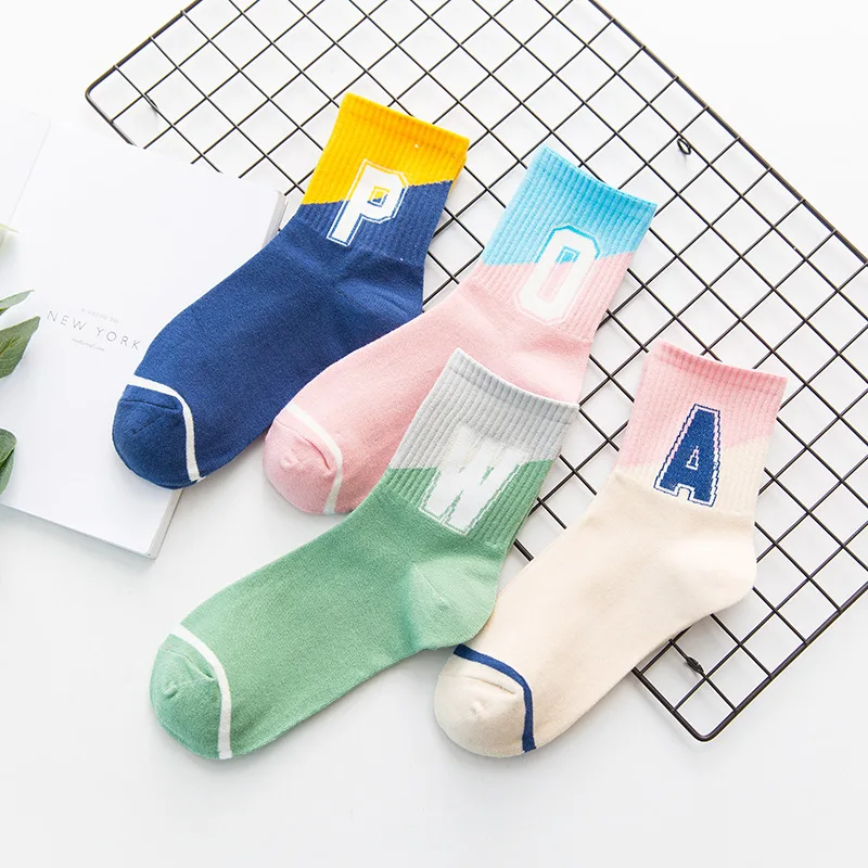

Autumn and Winter Cotton Number Stockings Basketball Stockings All Cotton Alphabet Stockings
