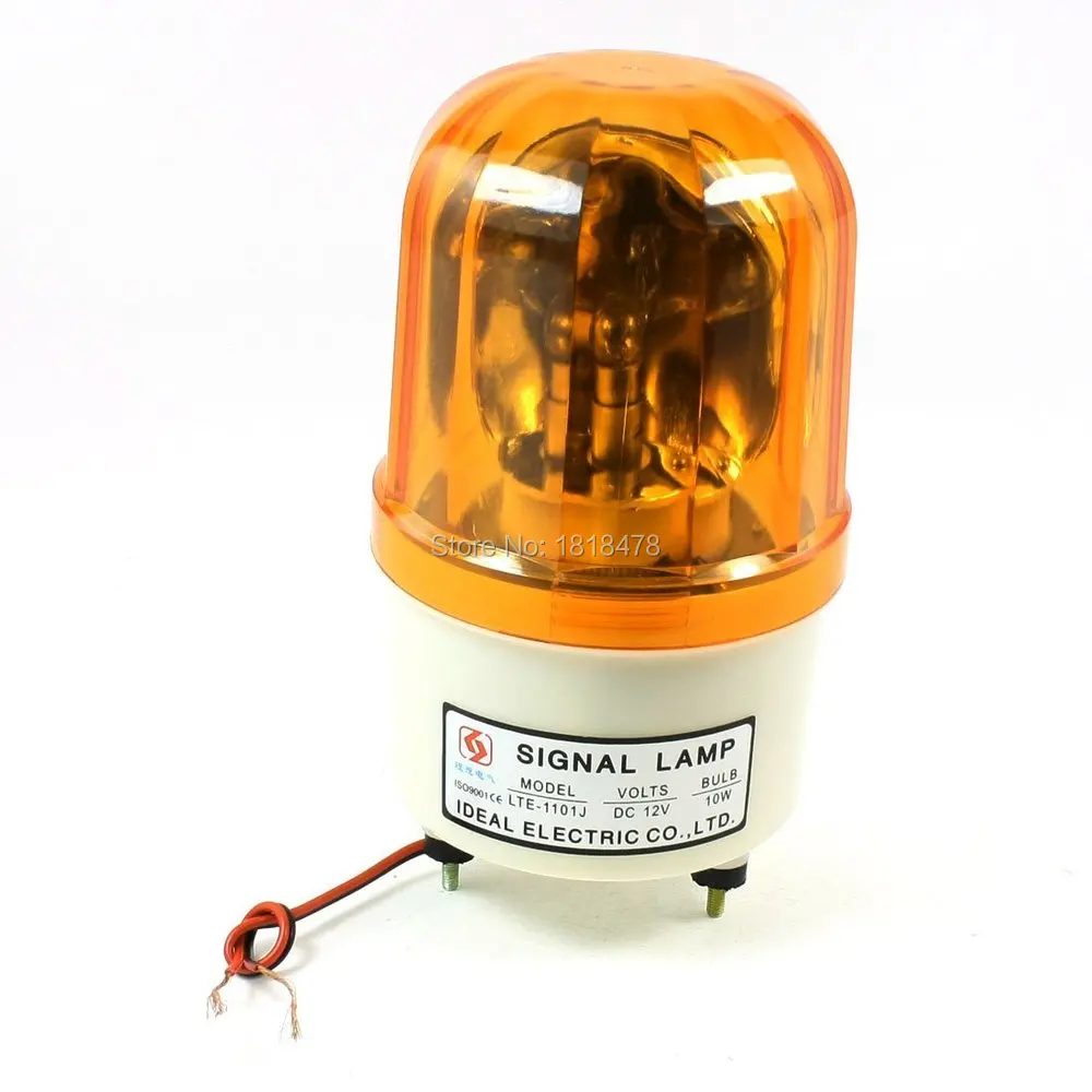 LTE 1101J Car Yellow Strobe Rotary Warning Lamp Light DC12V 10Win