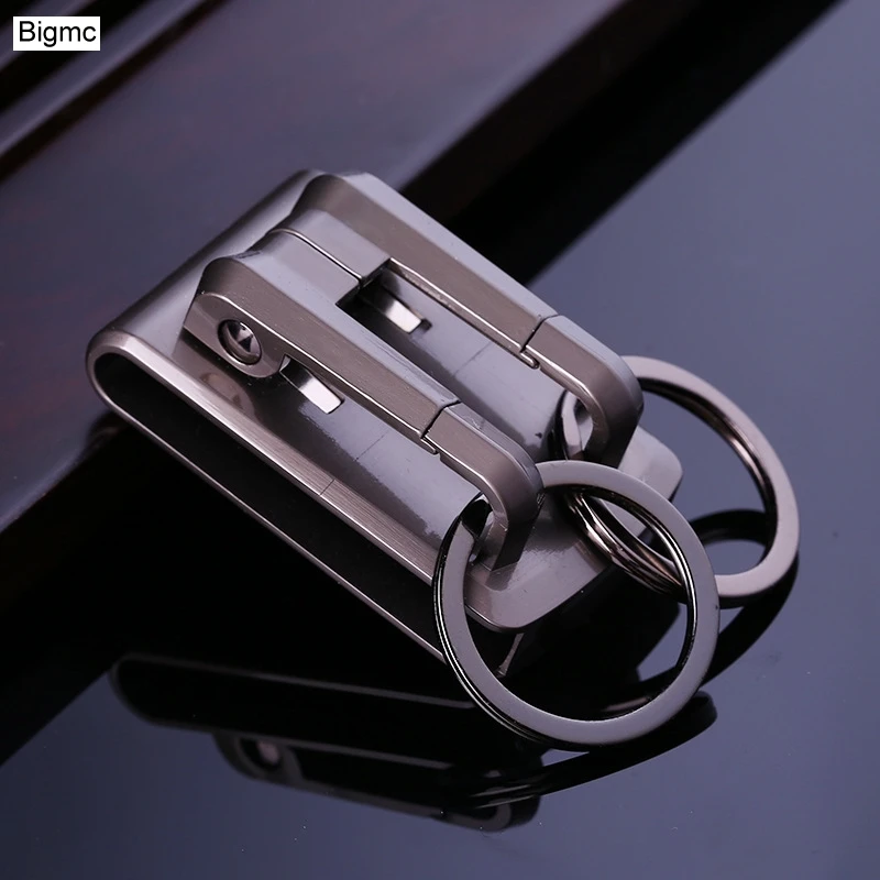 

New Fashion High-end Custom Boutique Leather Alloy Men Keychain Bag Pendant Car Key Chain KeyRing Holder Jewelry K1151