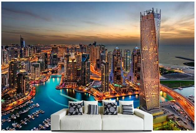 Пользовательские фото обои, Дубай фрески для гостиной диван спальня ТВ стены водонепроницаемый винила, который обои