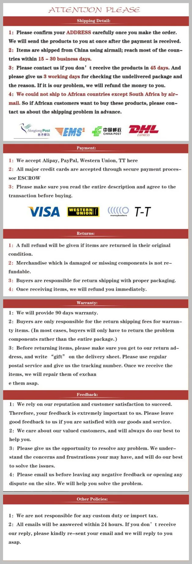 attention Please