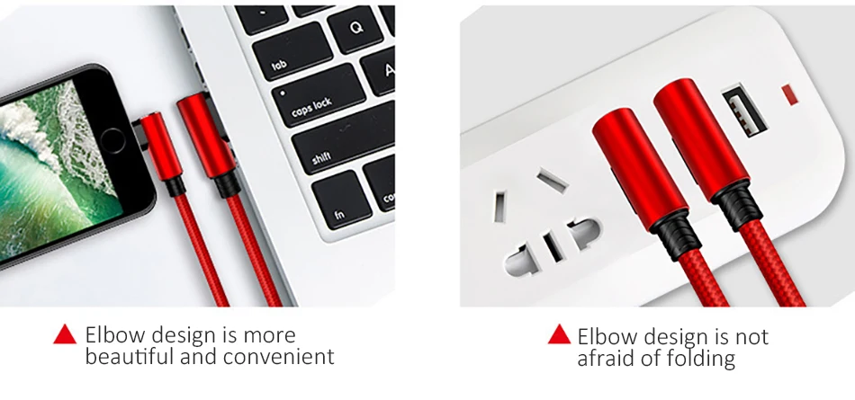 Elbow 3 in 1 Micro USB Type-C Lighting Charger Cable 8 Pin For iPhone X 7 8 Plus For Sony Samsung Long Charge Cables 1 (8)