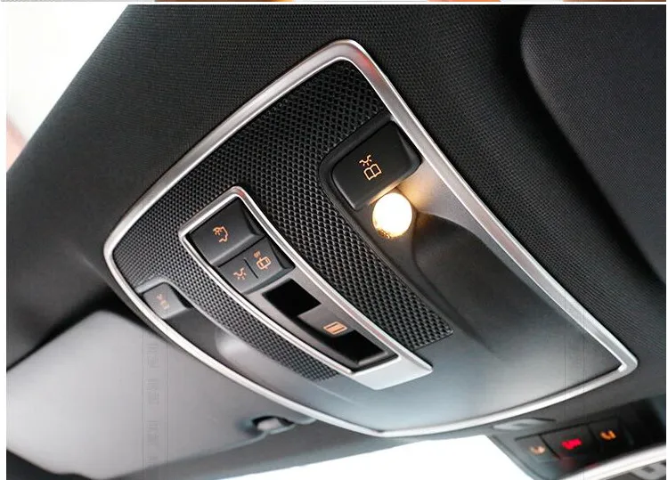 Для чтения в автомобиле стиль плафон, отделка, декоративные полосы интерьера рамки на потолочную лампу для Mercedes Benz A B класс GLA X156 CLA C117