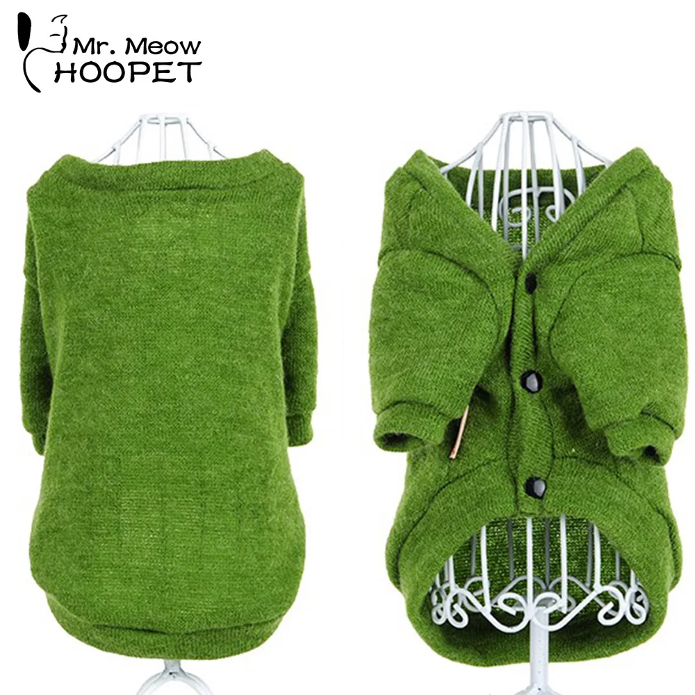 

Hot Sale Pet Dogs Clothes Soft Green Rabbit Wool Cardigan Autumn and spring warm Coat