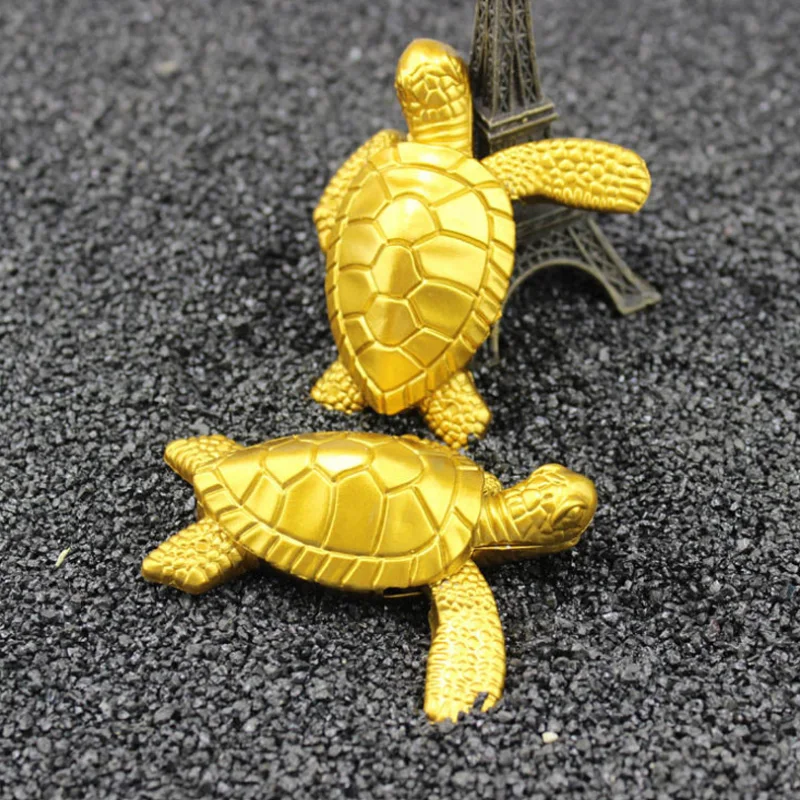 Творческая Золотая черепаха зажигалки многоразового бутан газовая зажигалка морской орнамент черепаха огонь подарок для курильщиков