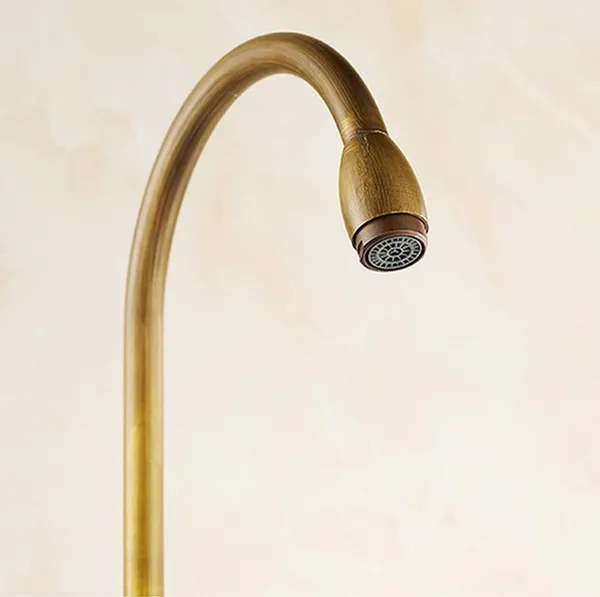Antique Brass Single Handle Swivel Kitchen Bathroom Sink Basin Faucet Mixer Taps anf004