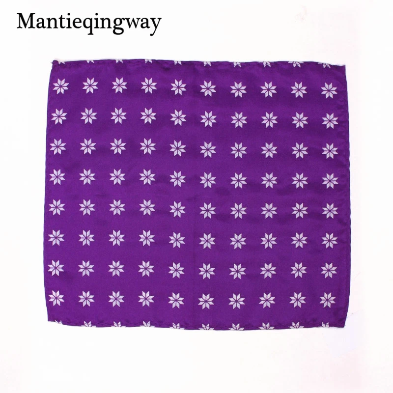 Mantieqingway НОВЫЕ ПОСТУПЛЕНИЯ Модные мужские полиэстер фиолетовый 7 см галстук носовые платки набор Свадьба галстуки Бизнес костюмы Hanky