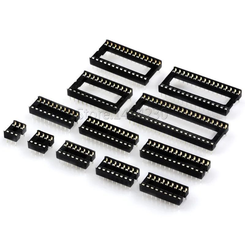 10 шт. IC розетки DIP6 DIP8 DIP14 DIP16 DIP18 DIP20 DIP24 DIP28 DIP40 контактный разъем DIP розетка 6 8 14 16 18 20