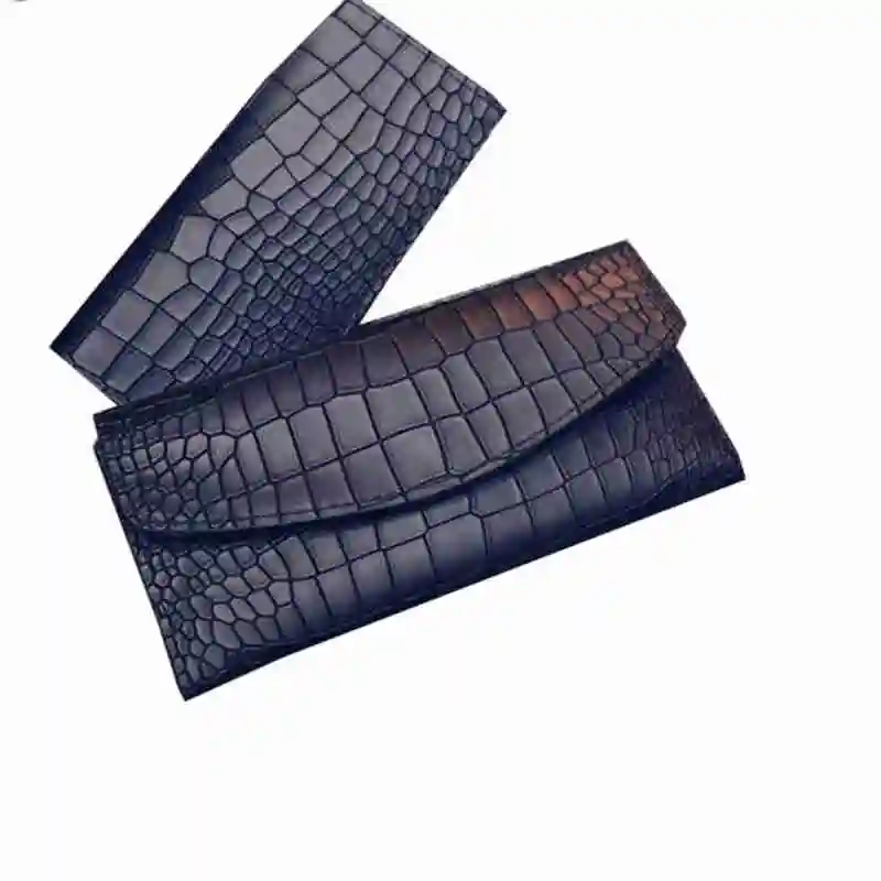 

2016 New Excellent quality 2PC Vintage Women Purse Crocodile pattern leather long design women wallet female card wallet Bolsa
