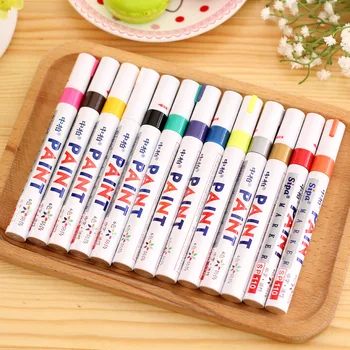 

1 pcs/set 2.5mm Metal pen paint pen doodle pen mark pen photo album Scrapbook DIY 12 colors Writing dry ceramic glass black card