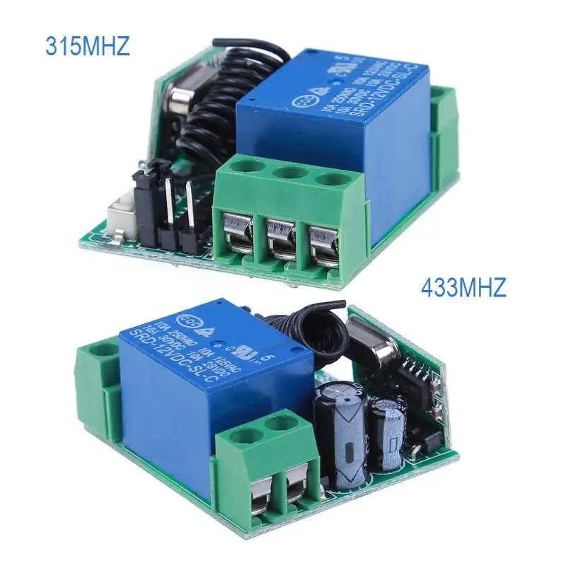 

1CH DC12V 24V 36V 48V Relay Wireless Remote Control Switch Lamp LED Switch for Electric Vehicles Cars 315/ 433MHz