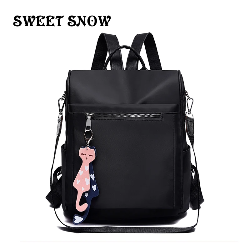 

SWEET SNOW New Sewing Line Oxford Cloth Women's Cackpack Fashion Wild Back Pack Large Capacity Multi-Function Ladies Backpacks