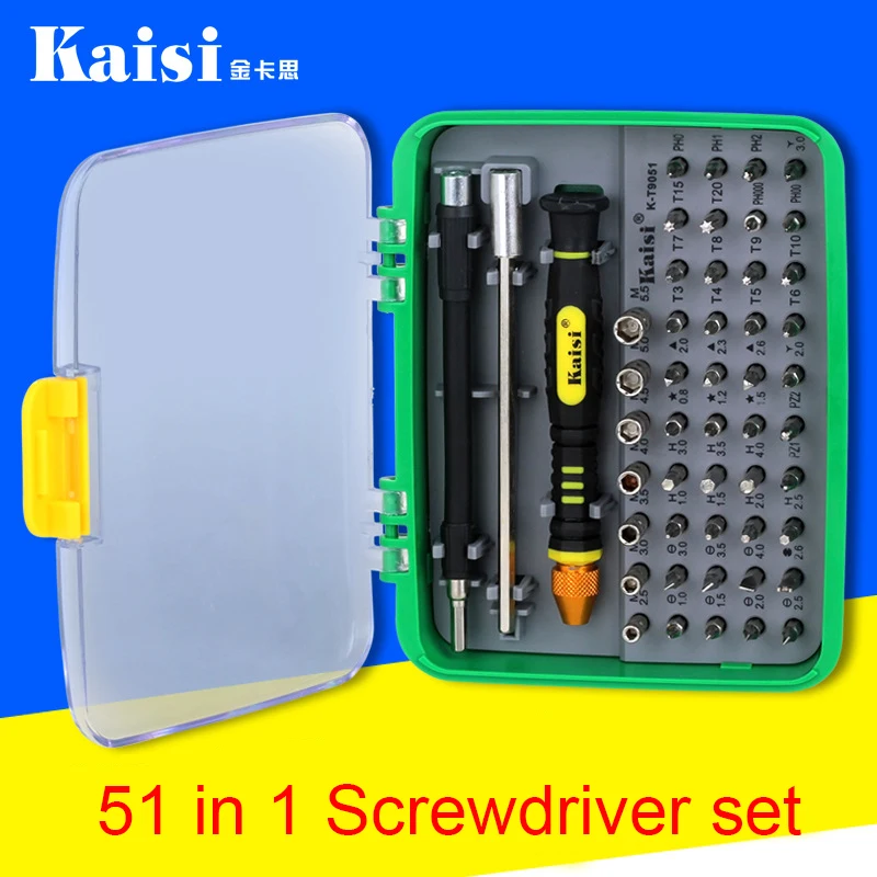 

Kaisi 51 in 1 Multifunction Screwdriver Sets Tools Professional Digital Repair Tools Mobile Phone Repair for iPhone,camera,PC