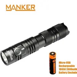 Манкер MC11 1300 люмен CREE XP-L светодиодный 18650 фонарик карманный люстра EDC W/USB 18650 Перезаряжаемые Батарея светодиодный фонарик