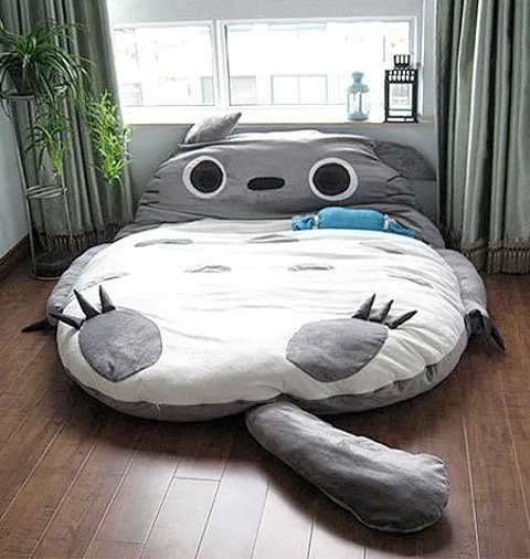 1 8x2 3m Huge Size Design European Cute Soft Bed Totoro Bedroom Bed Sleeping Bag Sofa