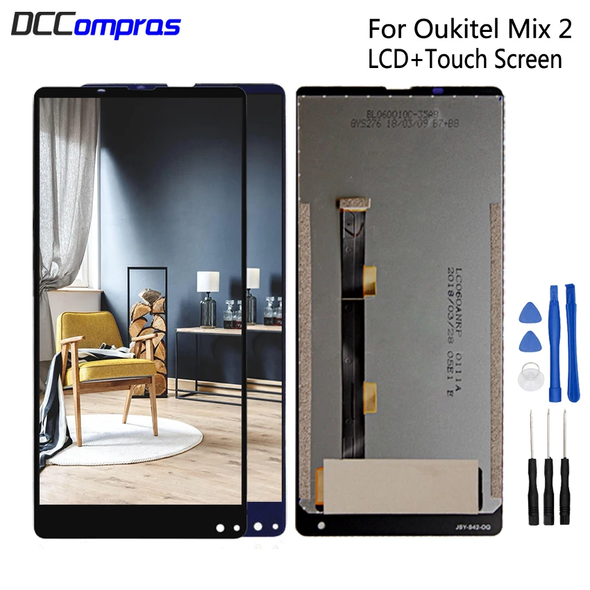 Для Oukitel MIX 2 ЖК-дисплей сенсорный экран дигитайзер Запасные части для Oukitel MIX2 ЖК-экран дисплей Замена Бесплатные инструменты