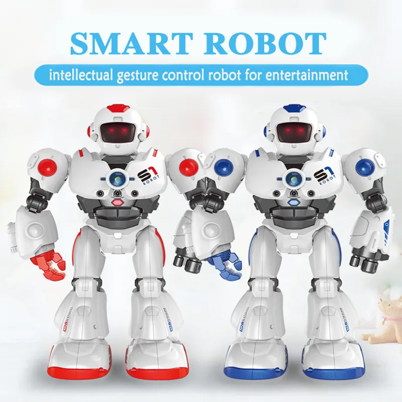 In Stock! XYCQ USB Charging Dancing Gesture Control RC Robot Toy Blue Pink for Children Kids Birthday Gift Present