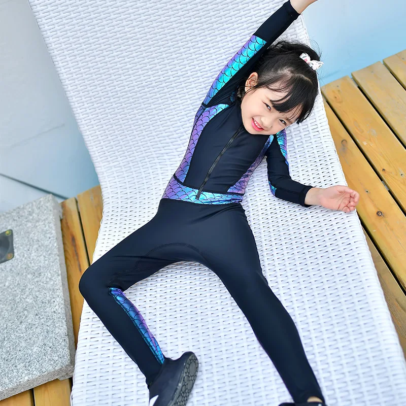 MEIYIER New summer mermaid rashguard girls 2019 kids swimwear uv