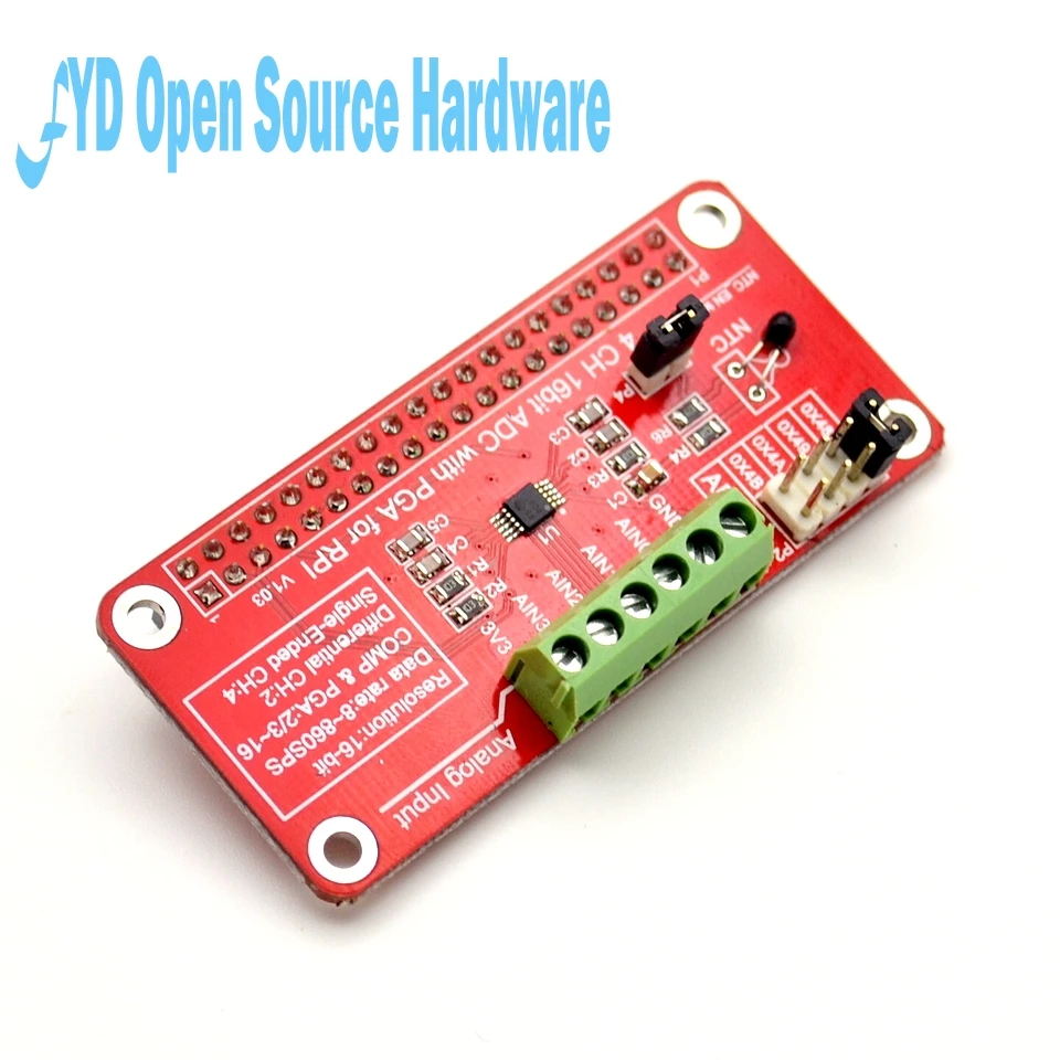 1 шт. 3,3 В ADS1115 ADC модуль для Raspberry Pi 3/2/B+/iec RPI ADS1115 ADC аналого-цифровой преобразователь