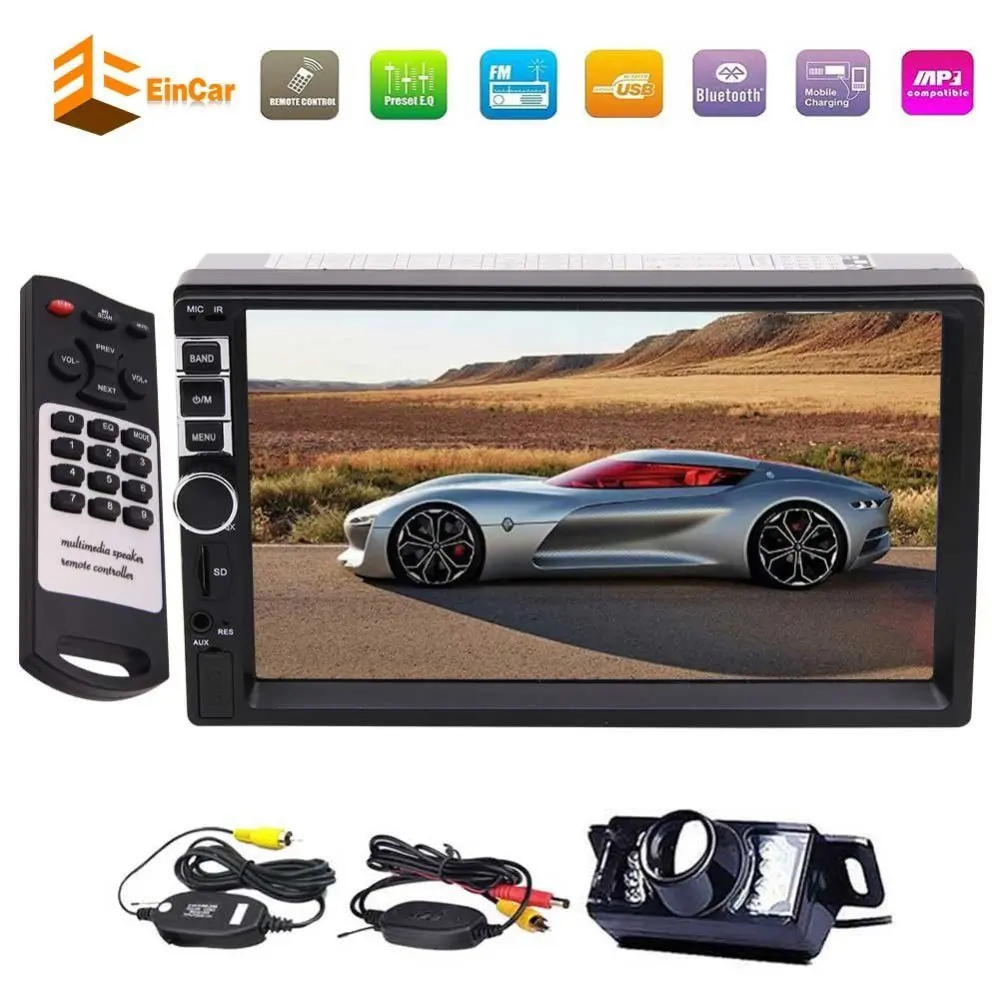 

2din Car Stereo Autoradio Bluetooth Headunit support USB/TF FM Aux Input Car Radio Receiver MP5 Player Entertainment