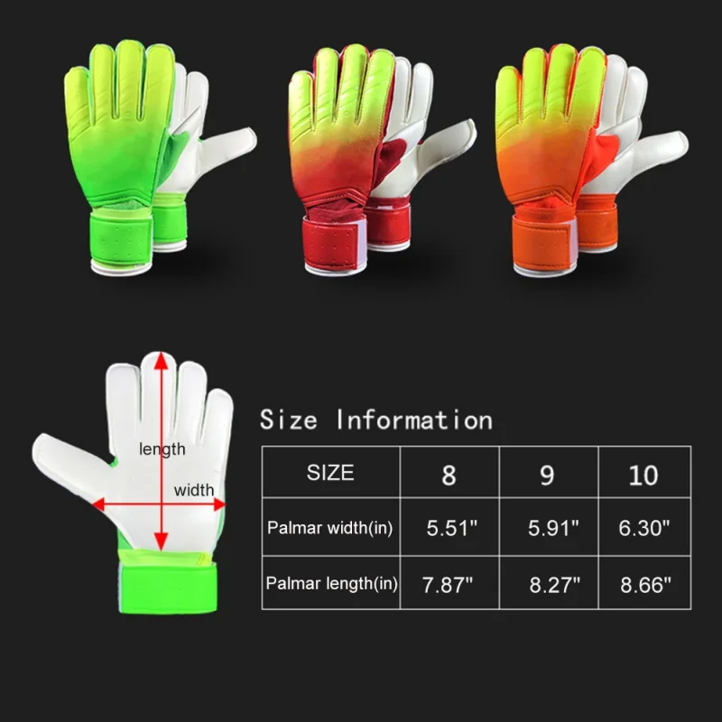 Цветные градиентные гильотины из полиуретана и латекса, футбольные Вратарские Утепленные перчатки, футбольные вратарские перчатки, футбольные перчатки