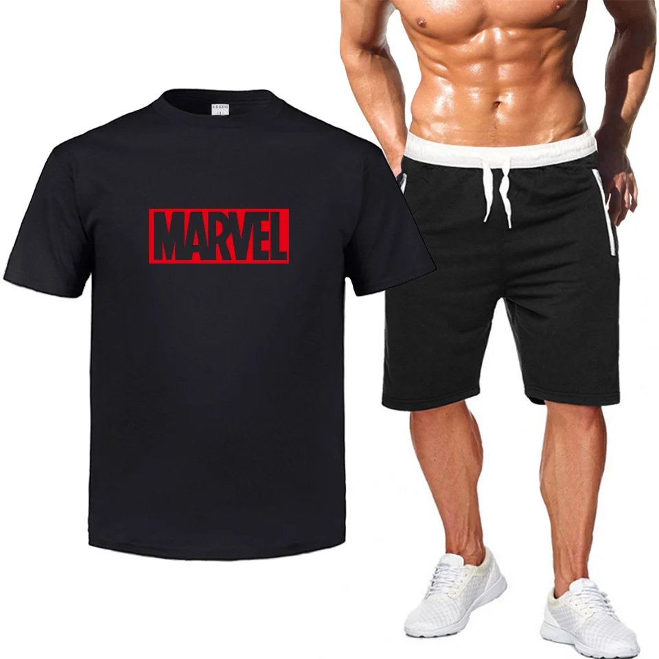 

MARVEL Shorts Summer New Mens Print Fitness Shorts Fashion Casual gyms Bodybuilding Workout male short pants Brand Sweatpants