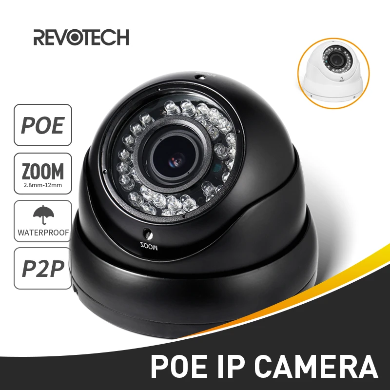 

POE Outdoor HD 1080P 2.8-12mm Zoom IP Camera 36 LED 2.0MP Waterproof Security Camera ONVIF Night Vision P2P CCTV