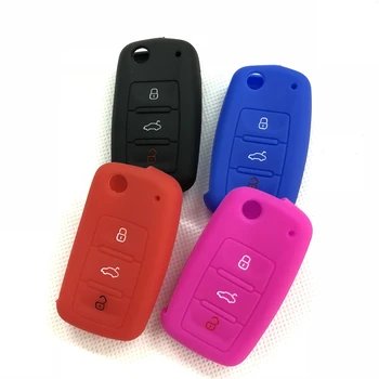 

Silicone key cover Case For Volkswagen Skoda Octavia Yeti Roomster Fabia Rapid Superb KODIAQ /for Seat Leon Toledo Altea Ibiza