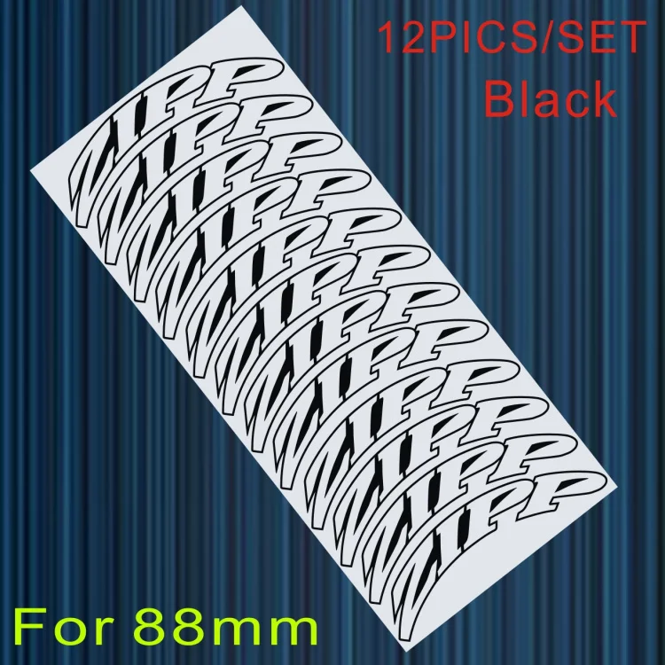 

Outline 12pics/2Wheels/set Road Bike 700c 88mm wheel Stickers Road Bike Bicycle Stickers Carbon Fiber Wheel Sticker