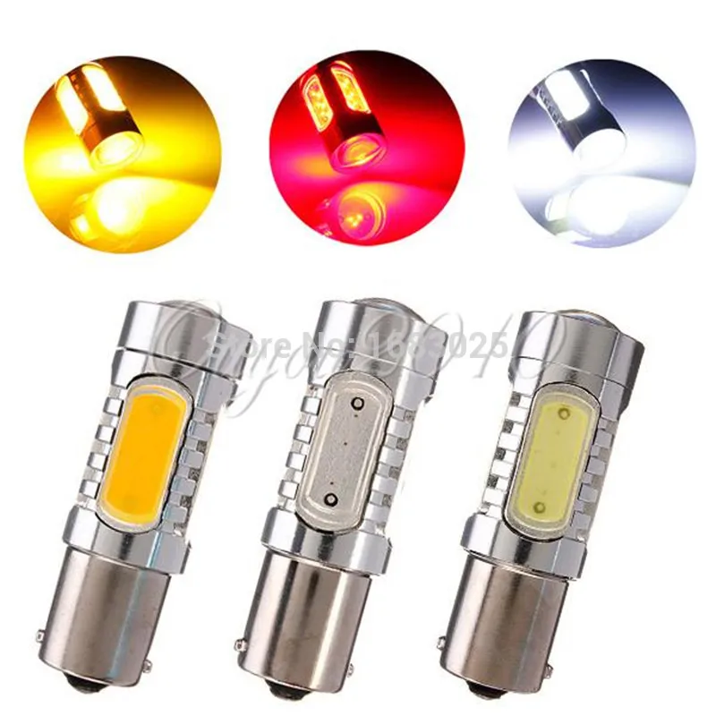 

Big Promotion 1156 BA15S 7.5W COB LED Car Auto Turn Signal Lights Backup Reverse Bulb Replacement Lamp Red/Yellow/White 10-24V