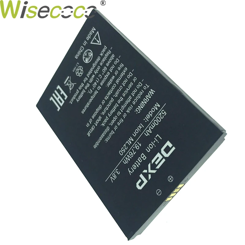 WISECOCO 5200 мАч батарея для DEXP AMPER M Ixion ML250 телефон новейшее производство высокое качество батарея+ номер отслеживания