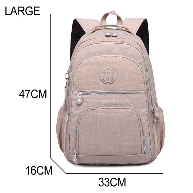 Новая детская школьная сумка, модные женские рюкзаки, школьная сумка для девочек, практичная большая Вместительная дорожная сумка для девочек для мужчин, Sac A Dos - Цвет: 1377-knaki