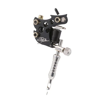 

black 10 Wrap Coils Steel Frame Tattoo Machine Shader & Liner Gun-rotary Assorted Tatoo Motor Gun Cheap Price Free Shipping