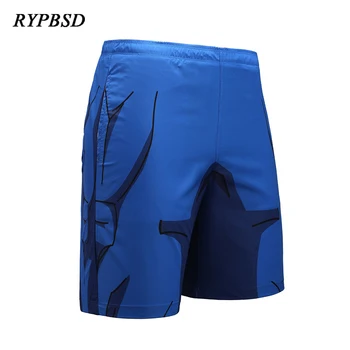 

2019 Summer New Dragon Ball Z Vegeta Blue Cosplay 3D Creative Printed Mesh Breathable Elastic waist Causal Beach Shorts Men XXL