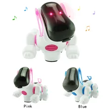 Новая электрическая собака розовый и синий с светом Детские Подарочные игрушки