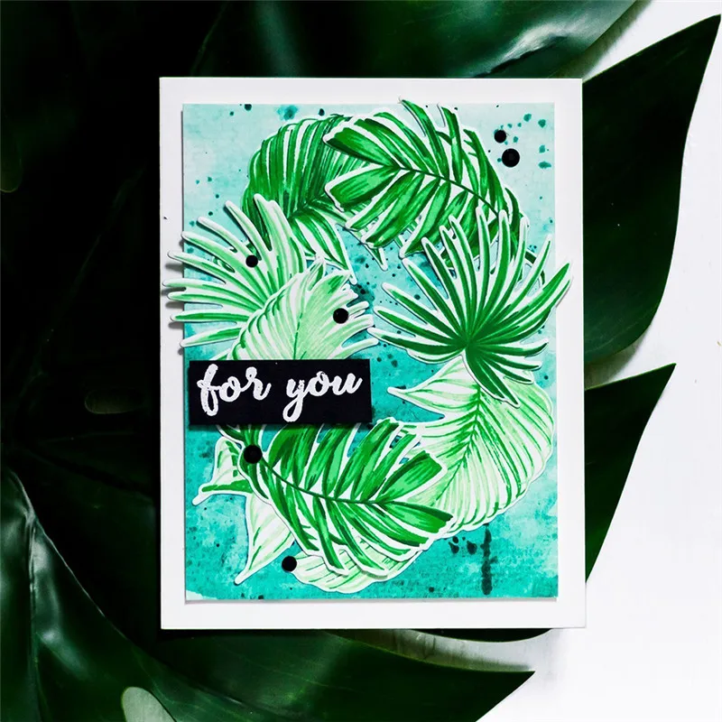 

DiyArts Wild Ferns Dies Leaf Metal Cutting Dies and Stamps for Scrapbooking Card Making Album Embossing Crafts Die Cut New Dies