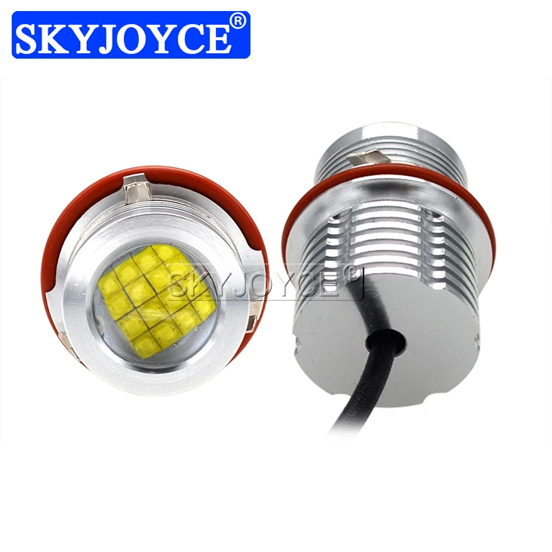 SKYJOYCE 2018 New E39 80W LED Angel Eyes 6500K White DRL Hole Ring Car Styling E39 E60 E63 E53 E65 E83 E87 160W LED Marker Kit (51)