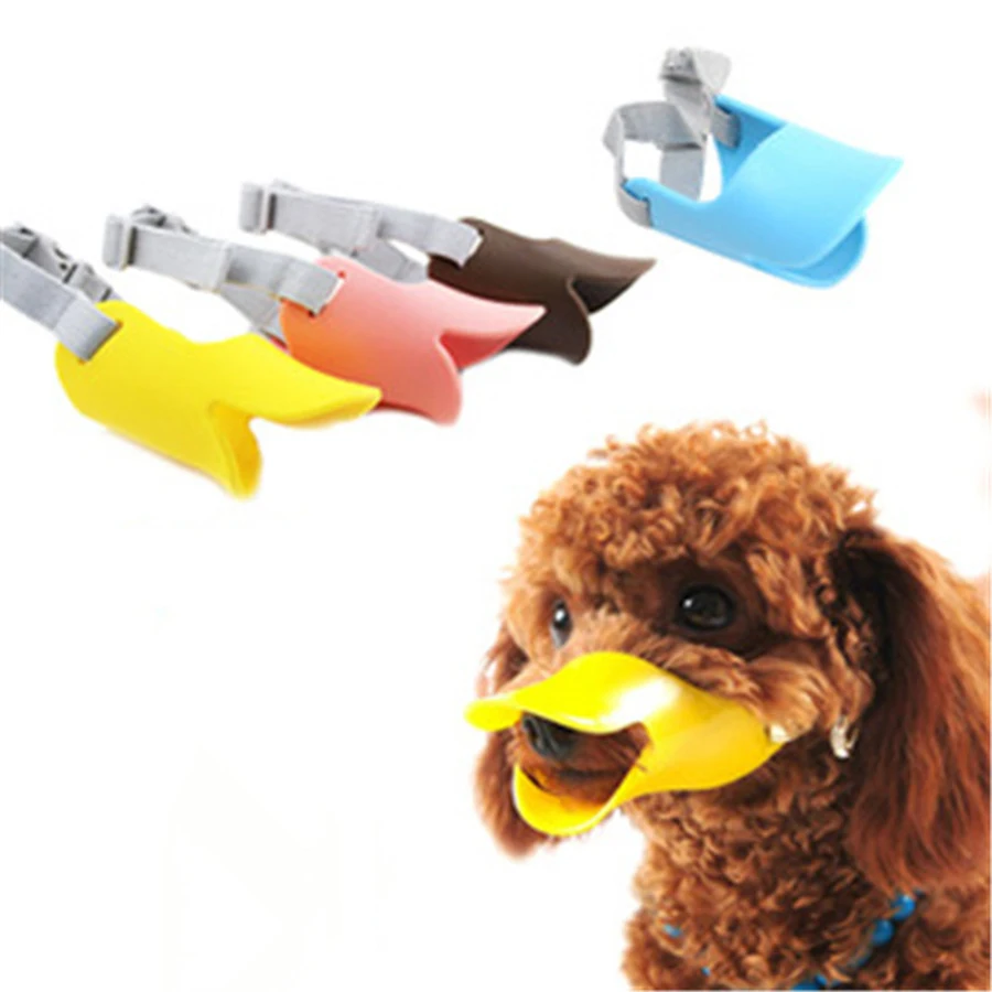 Novelty Dog Muzzle Silicone Cute Duck Mouth Mask Design Bark Bite stop Anti bite Masks For 20S1|mask for dog|dog muzzlefor dog |